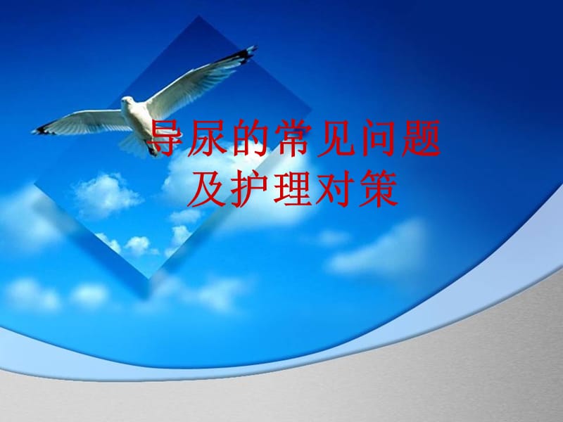 导尿的常见问题及护理对策ppt课件_第1页
