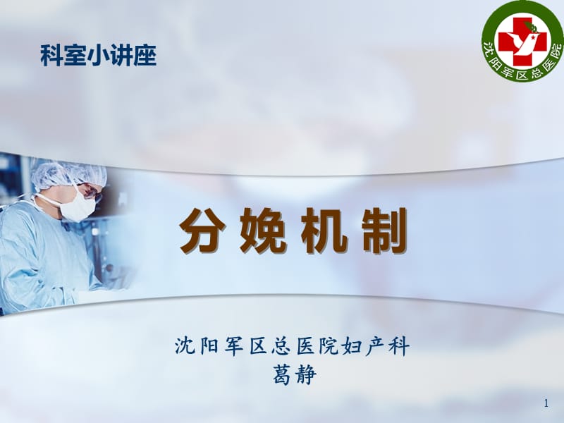 《分娩机制》沈阳军区总医院妇产科_第1页