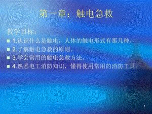 電工基本技能第一章觸電急救ppt課件