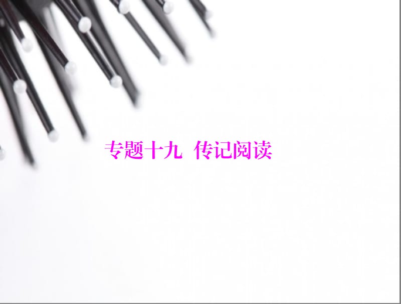 2015高考语文一轮复习课件：专题十九传记阅读.ppt_第1页