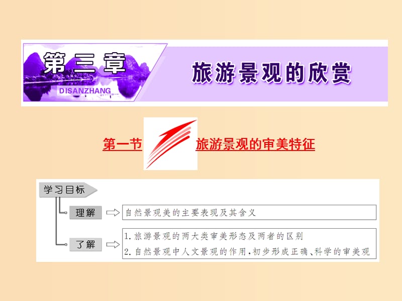 2018-2019学年高中地理第三章旅游景观的欣赏第一节旅游景观的审美特征课件新人教版选修3 .ppt_第1页
