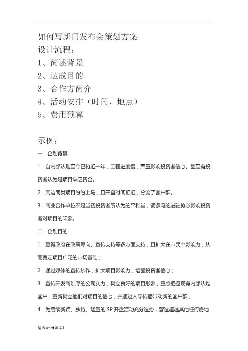新闻发布会策划方案示例.doc_第1页