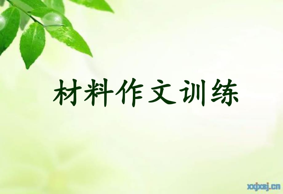《材料作文训练》PPT课件.ppt_第1页