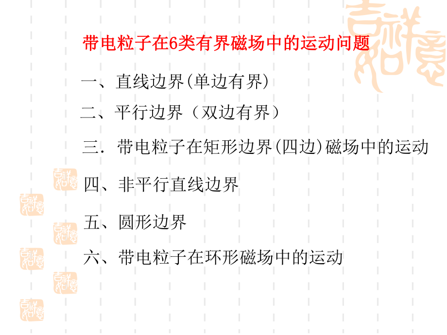 有界磁场(六类)_第1页