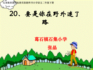 部編二年級(jí)下冊(cè)《要是你在野外迷了路》課件