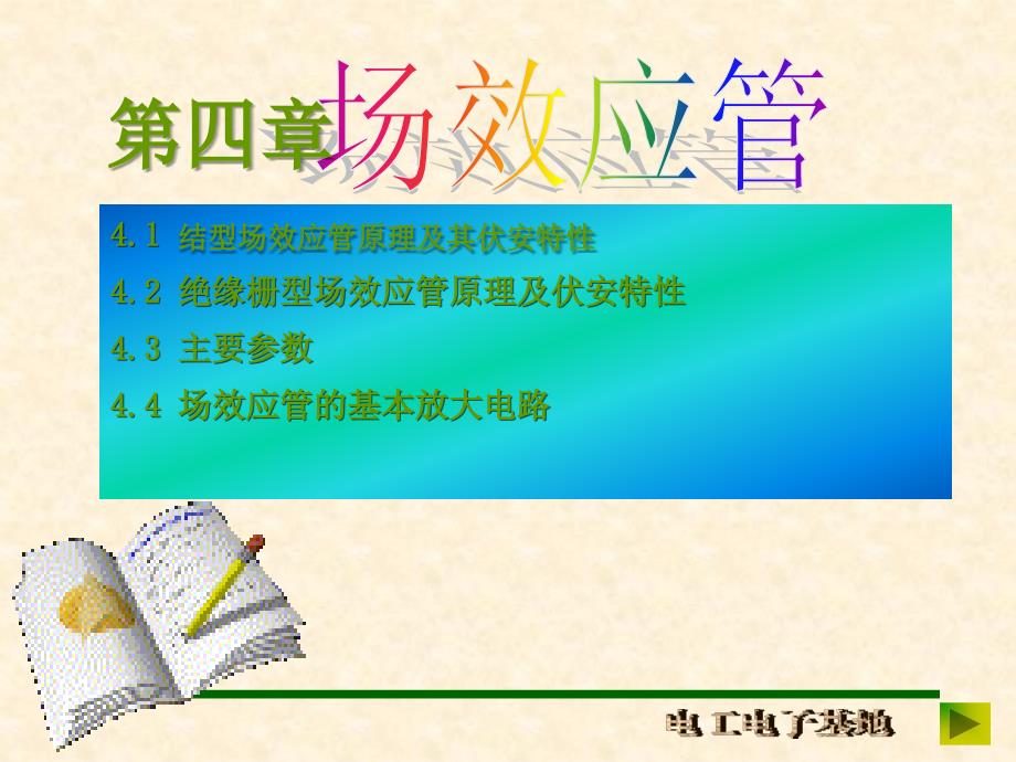 第四章-场效应管要点课件_第1页