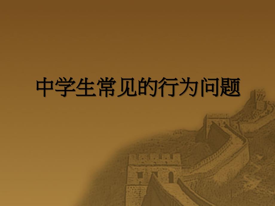 中学生常见的行为问题_第1页