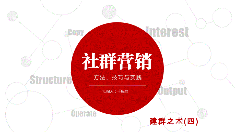 社群营销建群之术介绍宣传培训教育训练经典高端创意课件作品_第1页