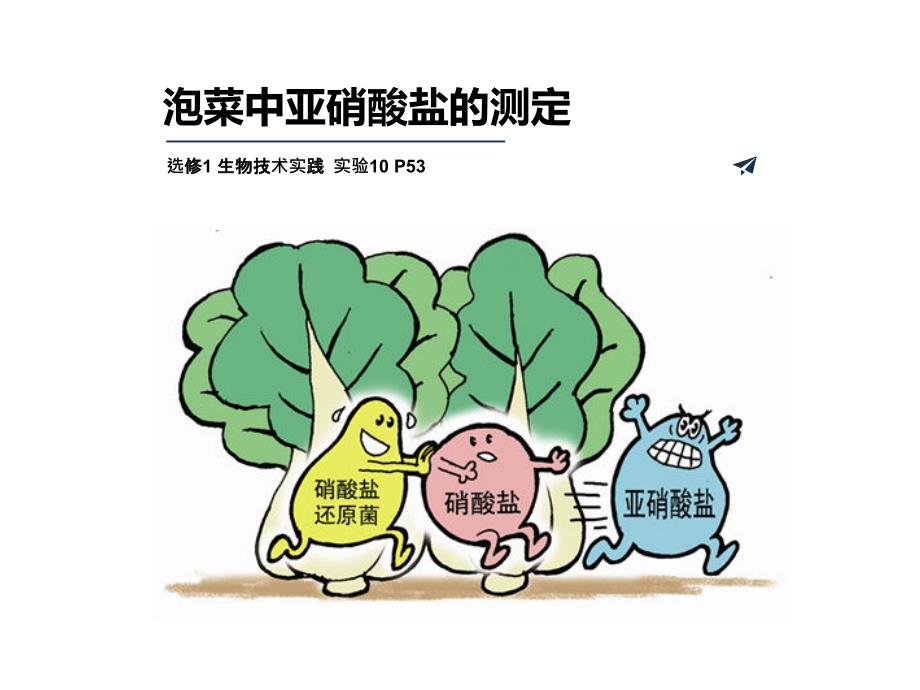 泡菜中亚硝酸盐的定量测定_第1页