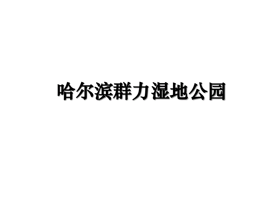 哈尔滨群力湿地公园培训讲学_第1页