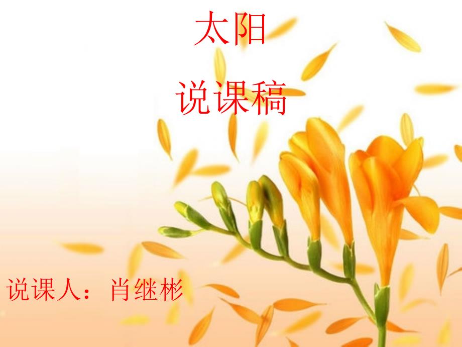 太阳说课稿ppt课件_第1页