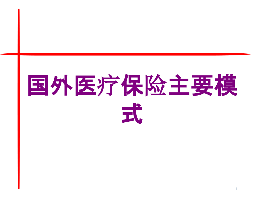 国外医疗保险主要模式培训ppt课件_第1页