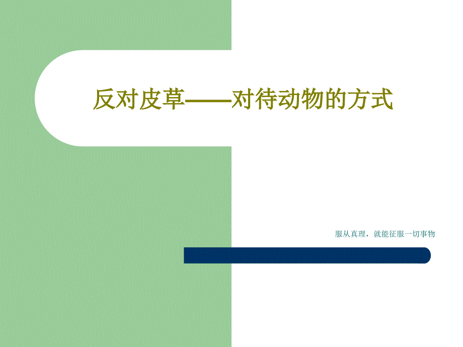 反对皮草——对待动物的方式_第1页