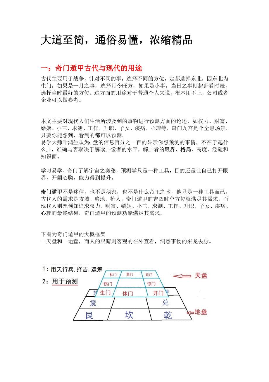 奇门遁甲快速入门精简_第1页