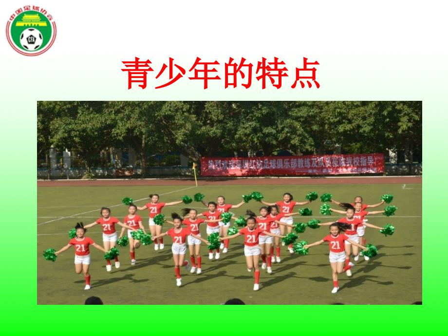 足球教学理论课-青少年的特点_第1页